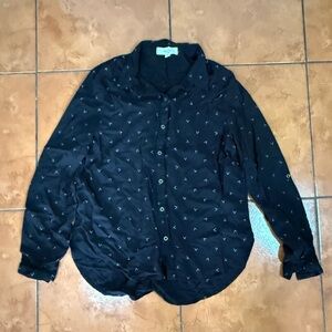 Black Patterned Men's Shirt